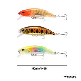 WJIAEER 3 pieces spinner fishing bait spinner set hook fishing bait fishing artificial bait set artificial bait crankbait