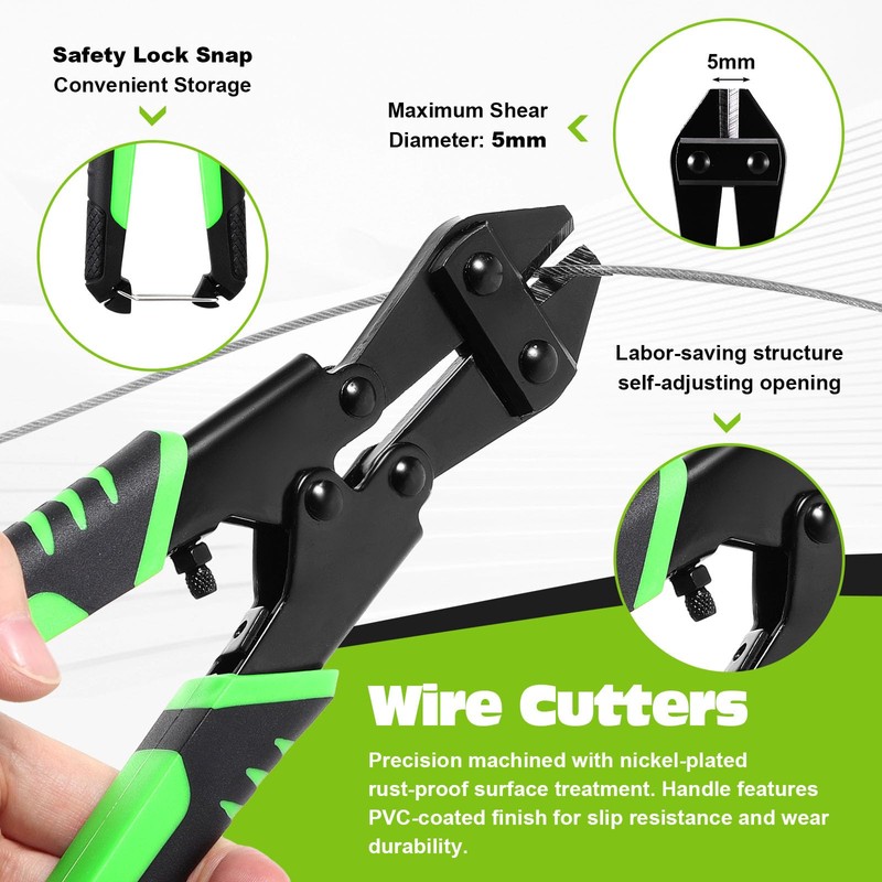 OCR 185PCS Wire Rope Kit, 114FT Stainless Steel Wire Cable