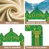 WADORN Green Castle Welcome Door Porch Banner 6.5x8.5Ft