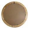 dwellington Rustic Round Wall 24 Inch Wood Circle Mirror with