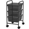 Simple Houseware Utility Cart with 3 Drawers Rolling Storage Art