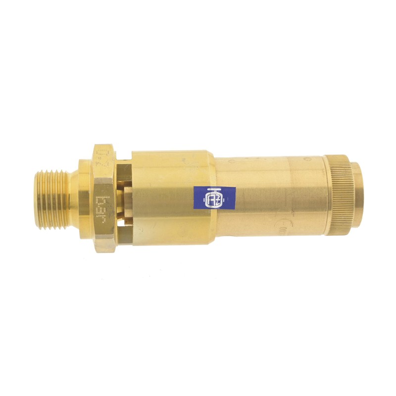 TÜV Safety Valve G 3/8 Inch (DN10), 10.00 Bar, Brass