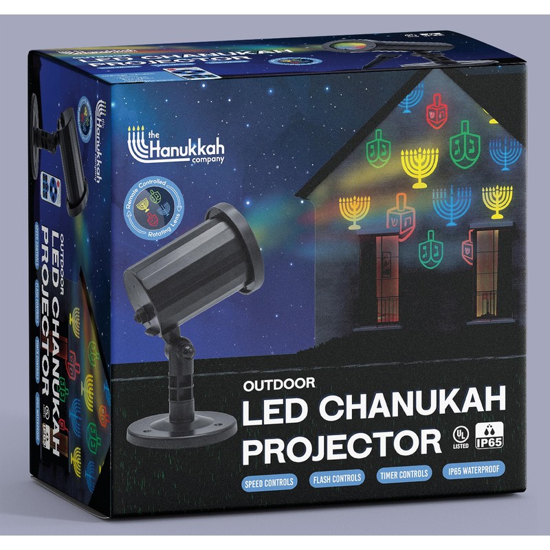 Hanukkah Holiday Projector Lights Outdoor - Waterproof Chanukah LED Light