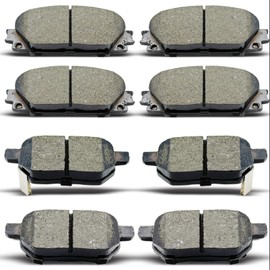 AnnoVinco 8PCS Front Rear Ceramic Brake Pads Replacement Kit Fits 2010-2020 for Toyota Prius, 2011-2017 for Lexus CT200h, 2017-2019 for Toyota Prius Prime (D1184 D1423)