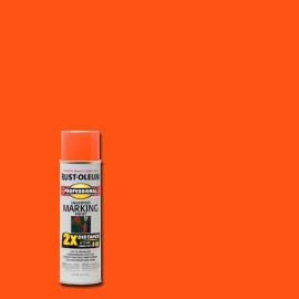 Rust-Oleum 266579 Inverted Marking Spray, 15 oz, Fluorescent Orange, 1 Pack