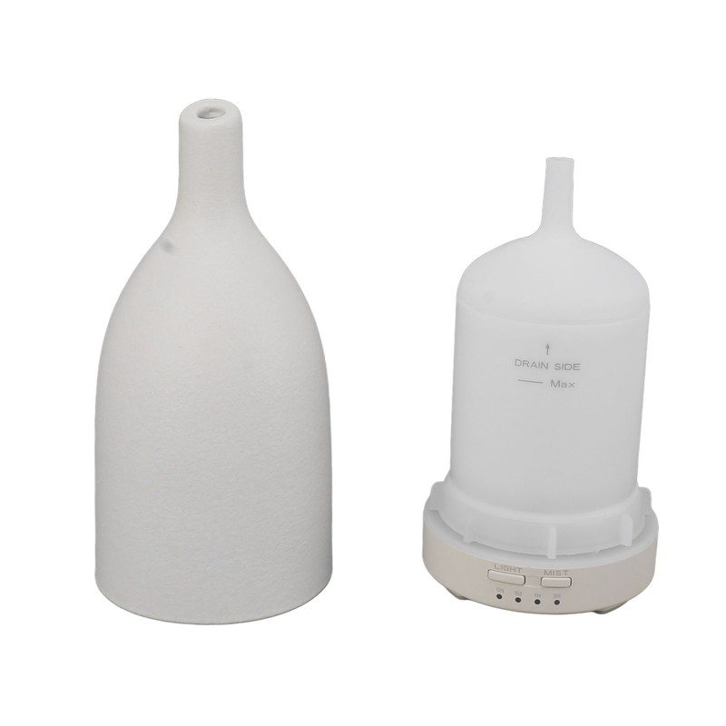 Ceramic Essential Oil Diffuser Ultrasound Aromatherapy Diffuser Quiet Waterless Auto