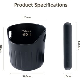 Coffee Knock Box, Espresso Knock Box with Removable Knock Bar and Non-Slip Base, Shock-Absorbent Durable Barista Style, Dishwasher Safe
