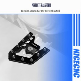 NICECNC Black Foot Brake Pedal Lever Pad Extender Compatible with Yamaha Raptor 700 2013-2024, Raptor 700R 2016-2024, Raptor 700R SE 2013-2016 2018-2024