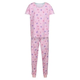 Label Cutters Ladies Pyjamas Nightwear Cotton PJ Sets Womens UK Sizes 8-24 Sleep WEAR (Donuts AOP Pink 8-10)