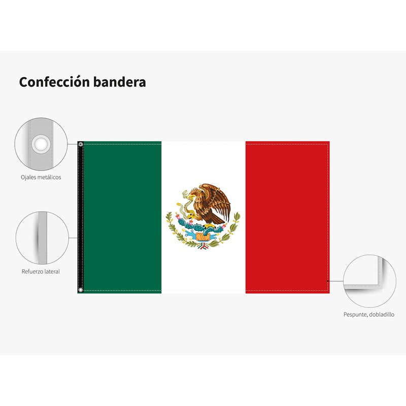 OEDIM Mexico Flag | 150 x 85 cm | Reinforced