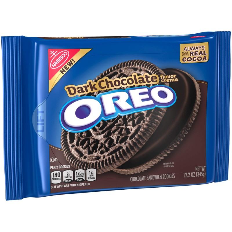 OREO Chocolate Sandwich Cookies, Dark Chocolate Flavored Creme, 1 Resealable