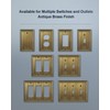 ZILLSEA 2-Pack Antique Brass Blank Wall Plates, No Device Blank