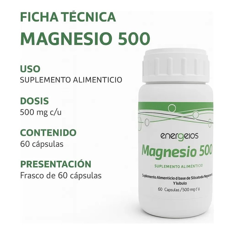 Citrato De Magnesio 60 Caps Y Omega 3 6 9