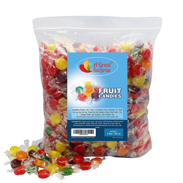 Fruit Flavored Hard Candy - 4 LB Bulk Candy