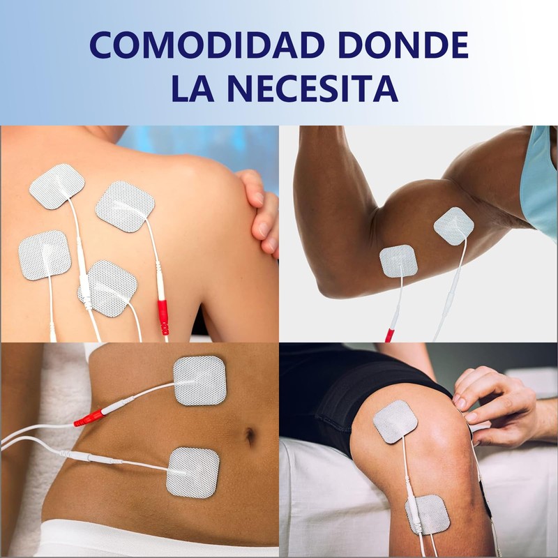 EDECOR Almohadillas de Electrodo para Fisioterapia, Parche de Electrodos de