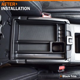 TACORBO Center Console Tray Compatible with Nissan Rogue 2014-2020 and Rogue Sport 2017-2022 Accessories, Armrest Secondary Storage Box, Interior ABS Insert Tray, Black