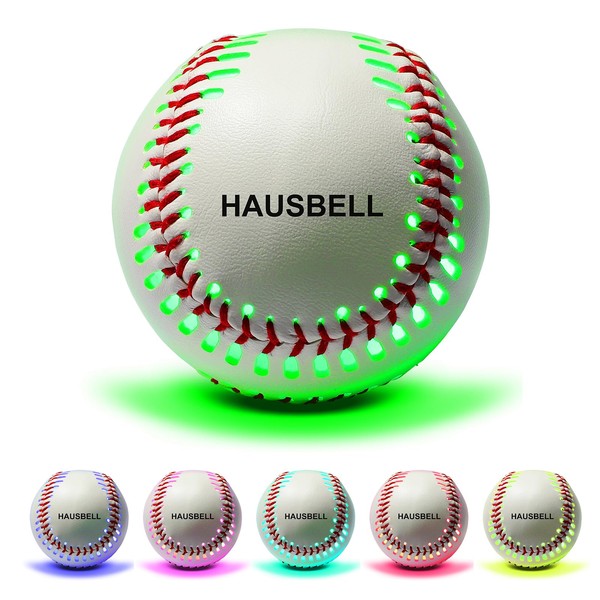 HAUSBELL Light Up Baseball, Glow in The Dark Baseball with 6 Changing Colors, Baseball Gifts for Boys, Girls, Adults, Official Size & Weight Baseball
