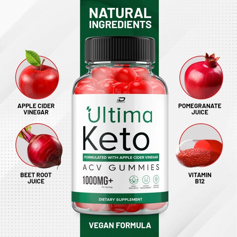Ultima Keto (2 Pack) Ultima Keto ACV Gummies Supplement –