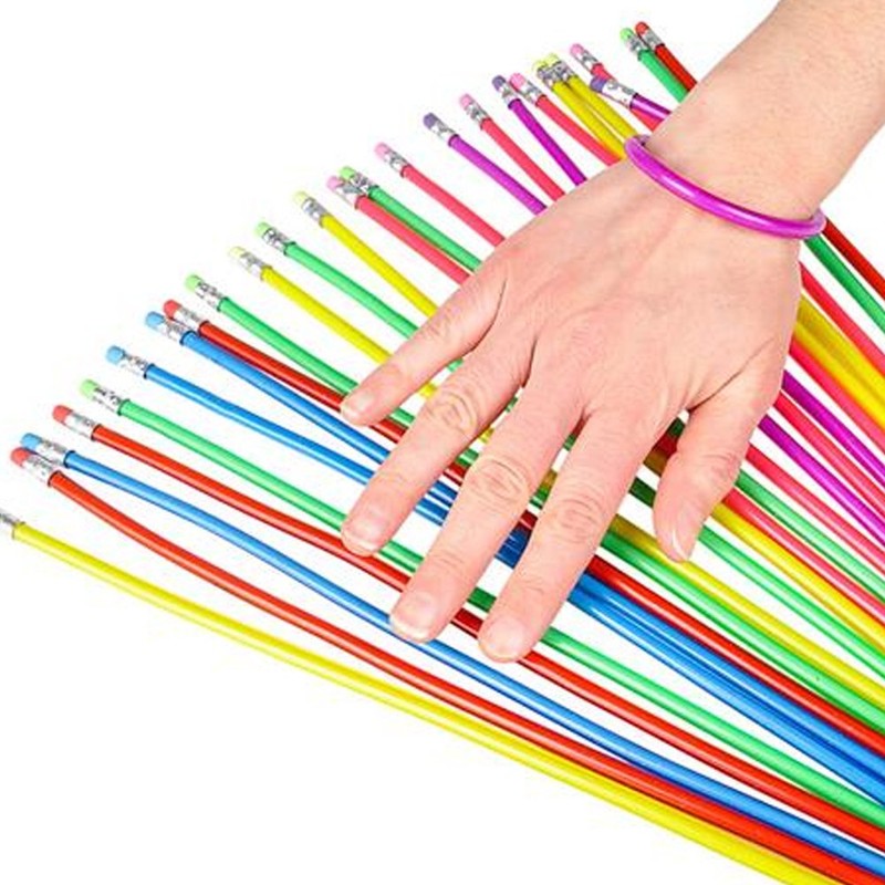 ArtCreativity 13 Inch Bendable Pencils for Kids - 12 Pack