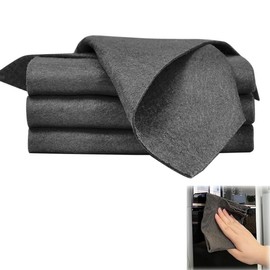 Azlanway Microfiber Cleaning Cloths 30x40cm, 4 PcsThickened Reusable Cleaning Rags, Streak-Free Glass Towels for Windows, Kitchen, Car, Bathroom, Highly Absorbent, Eco-Friendly & Machine Washable
