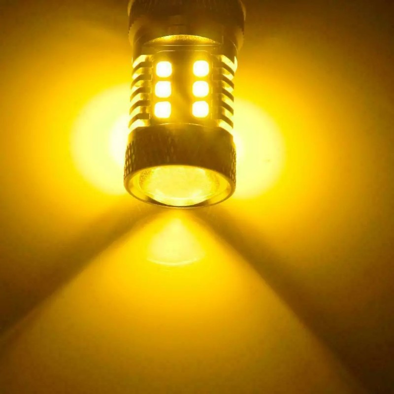 Awesome_miniatures 2x 7443 Switchback LED Turn Signal Light Bulbs For