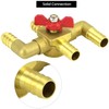 QWORK Solid Brass 5/8" 4-Way Heater Control Valve with Switch,