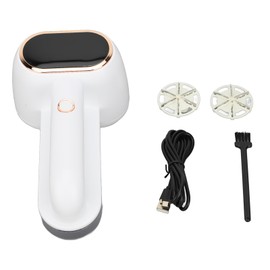 Rasierer für Textilien, Wiederaufladbarer kabelloser doppelseitiger Fusselentferner mit 3 einstellbaren Geschwindigkeiten, LCD-Leistungsanzeige Elektrischer Pilling-Rasierer