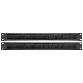 PATIKIL Brush Cable Manager 1U, 19 Inch, 2 Pack Horizontal Rack Mount Cable Management Strip Panel for Network Server Rack