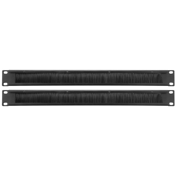 PATIKIL Brush Cable Manager 1U, 19 Inch, 2 Pack Horizontal
