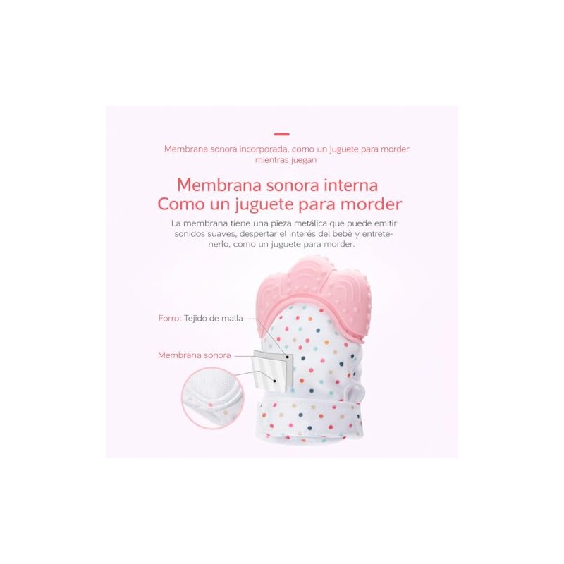 Guantes de Silicona para Bebés, Guantes de Dentición para Bebés,