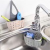 Cisila 2Pcs Sink Sponge Holder,Adjustable Silicone Sling Sponge Caddy with