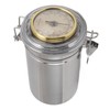 Cigar Jar Stainless Steel Silicone Ring with Hygrometer Waterproof Sealed