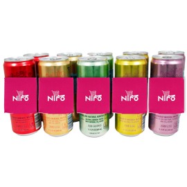 Niro Assortment | Essenza Flavored Mineral and Sparkling Water |10 Pack | Variety Pack San Pelligrino | Includes Niro Beverage Sleeve