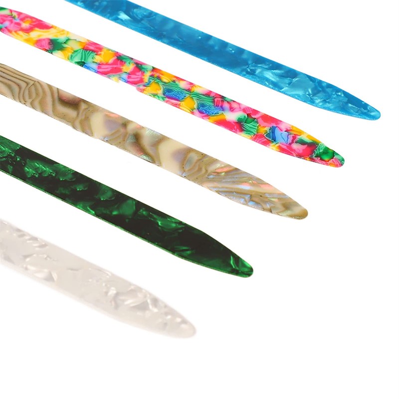 5-Piece Professional Standard Oud Pick Set Plastic ABS Pattern Printed