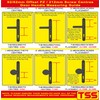 TSS White UPVC Door Handle Pair Set with Offset Lever