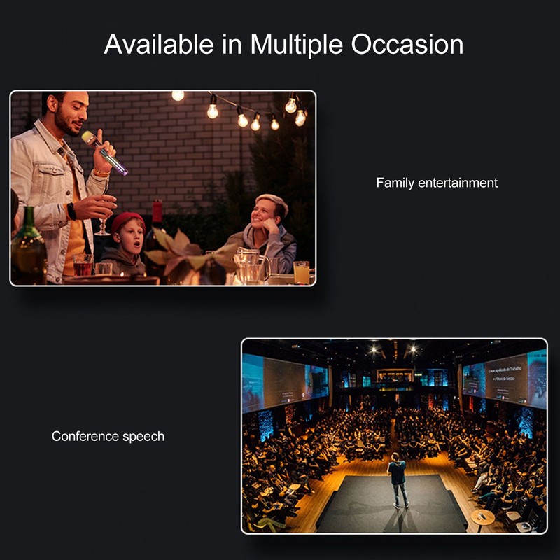 Wireless Microphone Intelligent Noise Reduction Clear Sound Pickup Rechargeable Handheld