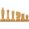 RoyalChessMall-3.9" Berliner Modern Minimalist Chess Pieces Only Set- Weighted Ebonised