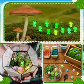 Seenelling 200 Pcs Luminous Mini Resin Frogs Glow in The Dark Mini Animals Tiny Plastics Frogs Miniature Figurines for Garden DIY Landscape Craft Ornament Accessories (Mixed Colors)