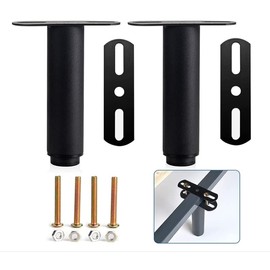 Toolzia Adjustable Bed Legs, Metal Retractable Heavy Duty Bed Center Frame Slat Support Leg,Suitable for Cabinet Sofa Bed Frame Replacement Parts 2 Pcs (7-13inch, black)