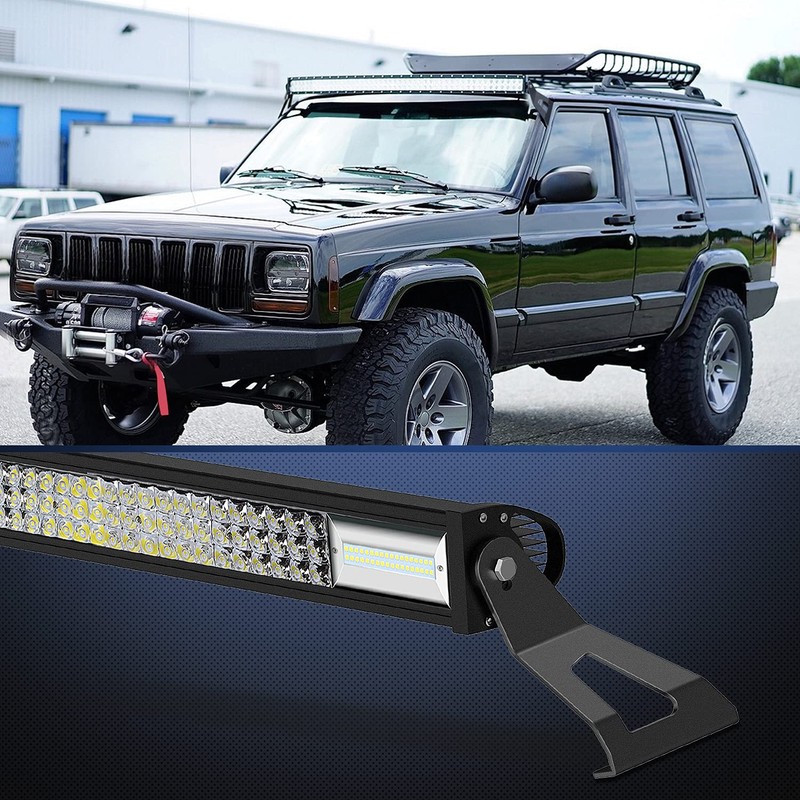 Nilight 2PCS 52 inch Curved LED Light Bar Bracket at