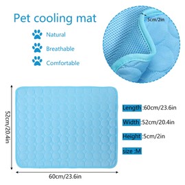 YXHZVON Pet Cooling Mat Summer Cooling Pad for Dogs Blue