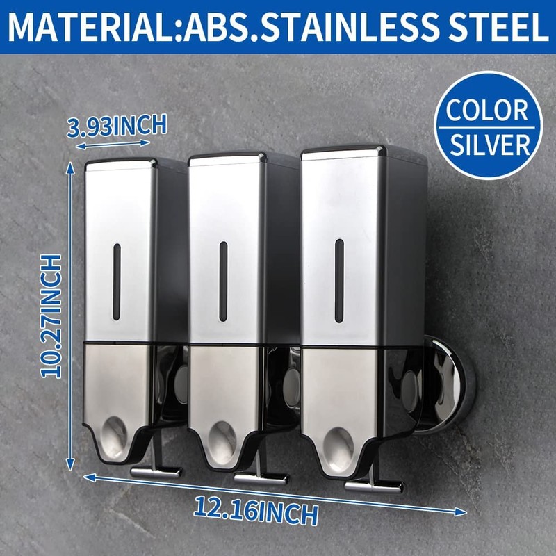 Manual Press Head Wall Mounted Soap Dispenser Shower Lotion Dispenser