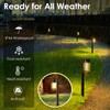 Mancra Solar Pathway Lights Outdoor, 10 Pack Metal & Glass