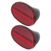 ECSiNG 2Pcs Bike Oval Rear Fenders Reflector 62x43mm Compatible With