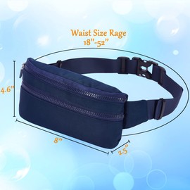 Goothdurs Riñonera para mujeres y hombres, a la moda, impermeable, con cinturón ajustable, para correr, viajes, senderismo, ciclismo, dinero, A9-azul.,