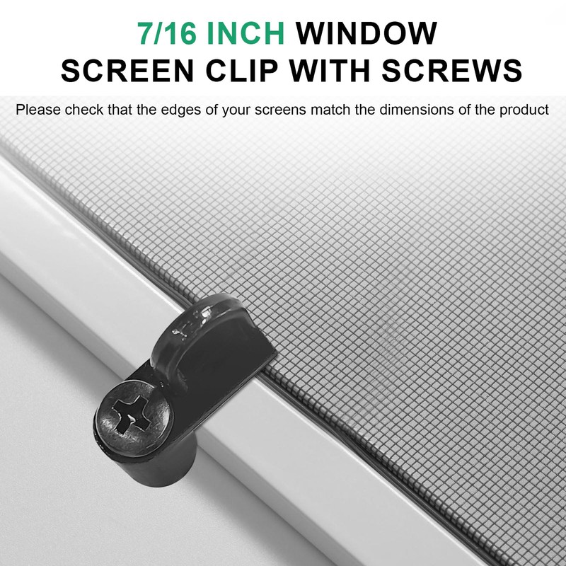 7/16 Inch Screen Door Clips, 12 Pack Window Screen Clip