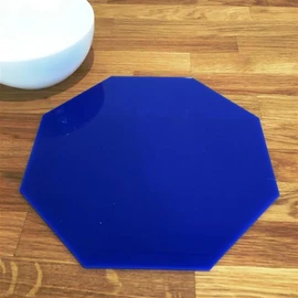 Octagon Placemat Set - Gloss Light Pink 4 Placemats Standard 28cm