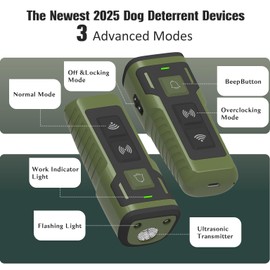 birvsw Dog Bark Deterrent Device Ultrasonic Anti-Barking Devices Up to 50FT Long Range & Rechargeable Dog Training Device Safe & Effective Portable Barking Control Devices for Dogs - Indoor & Outdoor