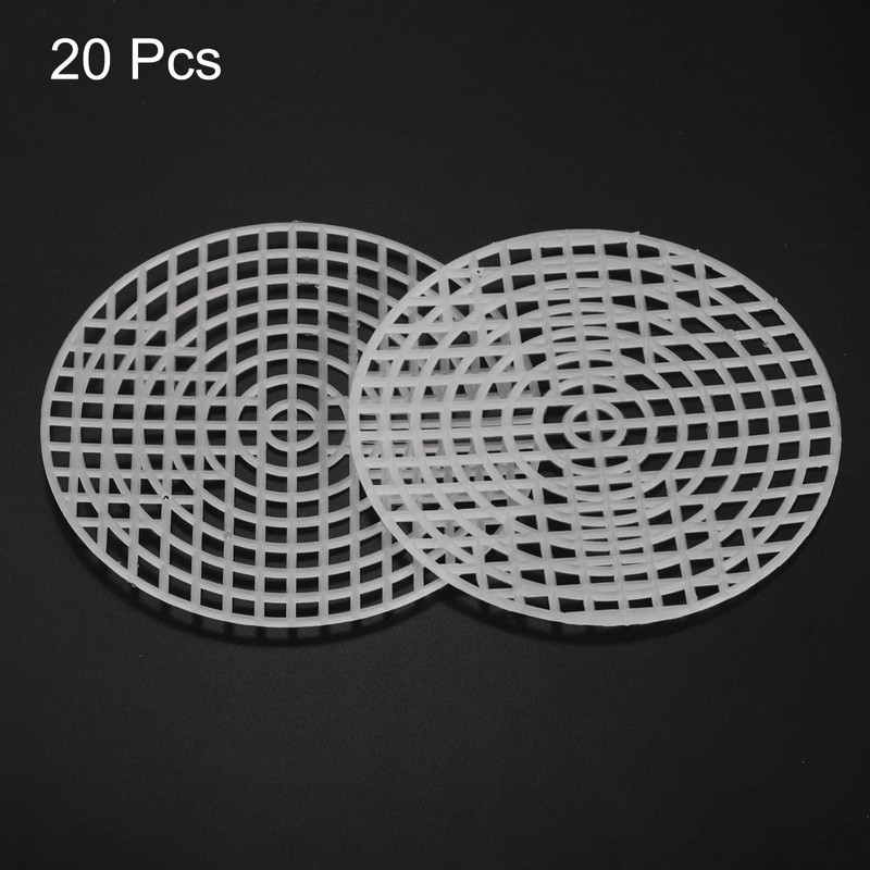 sourcing map 20Pcs Round Plastic Canvas Mesh Sheets 3.78 Inch/9.6cm
