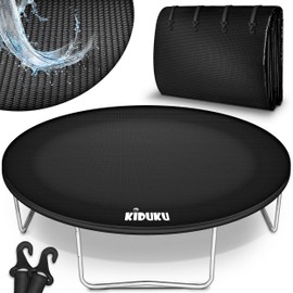 KIDUKU Trampoline Cover 244-427 cm, Rain Cover, Weatherproof, Tear-Resistant & UV-Resistant, Outdoor Weather Protection Tarpaulin (244 cm, Black)